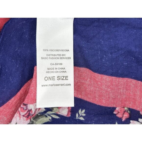 Mario Serrani Open Front Kimono Cardigan One Size Lagenlook Floral Boho Festival - Picture 6 of 10